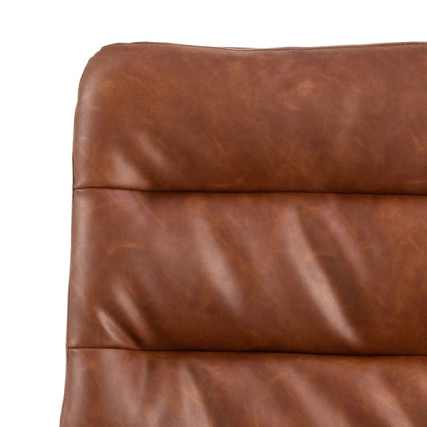 Krzesło Dean obrotowe retro brandy PU - ACTONA